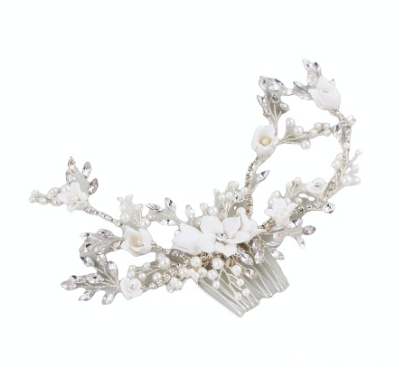 Solana Rhinestone and Pearl Hair Jewels | Anna Bellagio